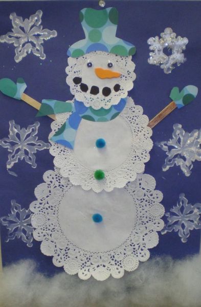Снеговик своими руками на Новый год из подручных материалов этап 134